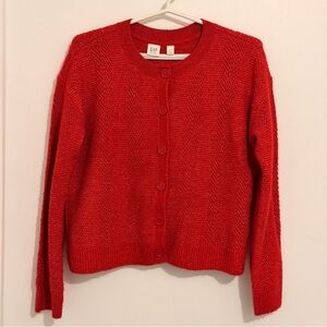 GAP Kid's Vibrant Red Cardigan